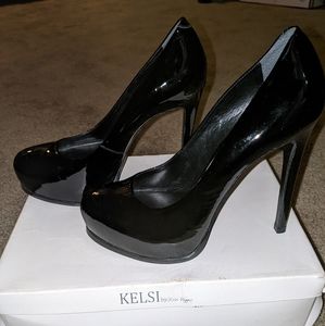 Kelsi by Kelsi Dagger Black Patent Leather Pump
